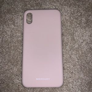 Pink silicone iPhone XS Max case
